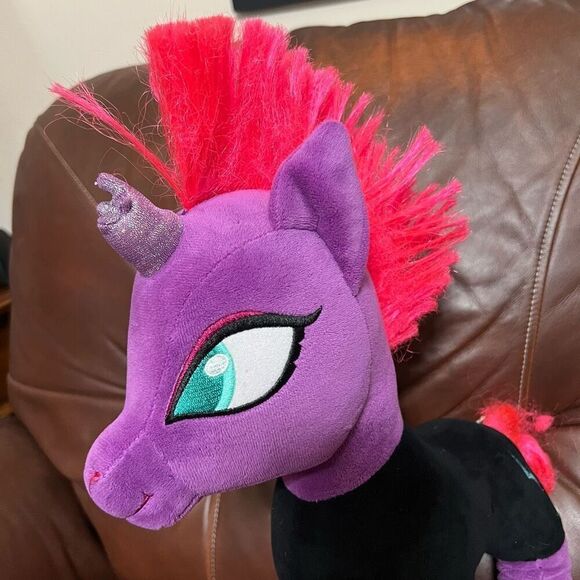 BUILD-A-BEAR Tempest Shadow Plush 16” MY LITTLE PONY Movie Purple Black 2017 - Picture 13 of 15